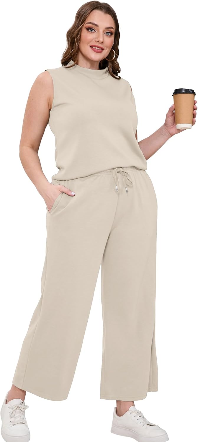 Bresha – Sleeveless Two-Piece Lounge Set for Women