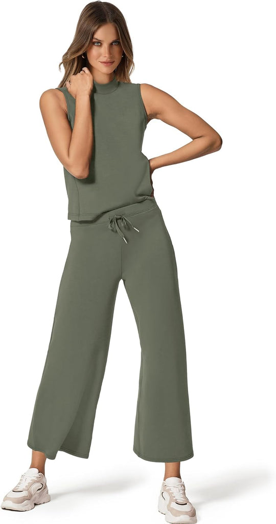 Bresha – Sleeveless Two-Piece Lounge Set for Women