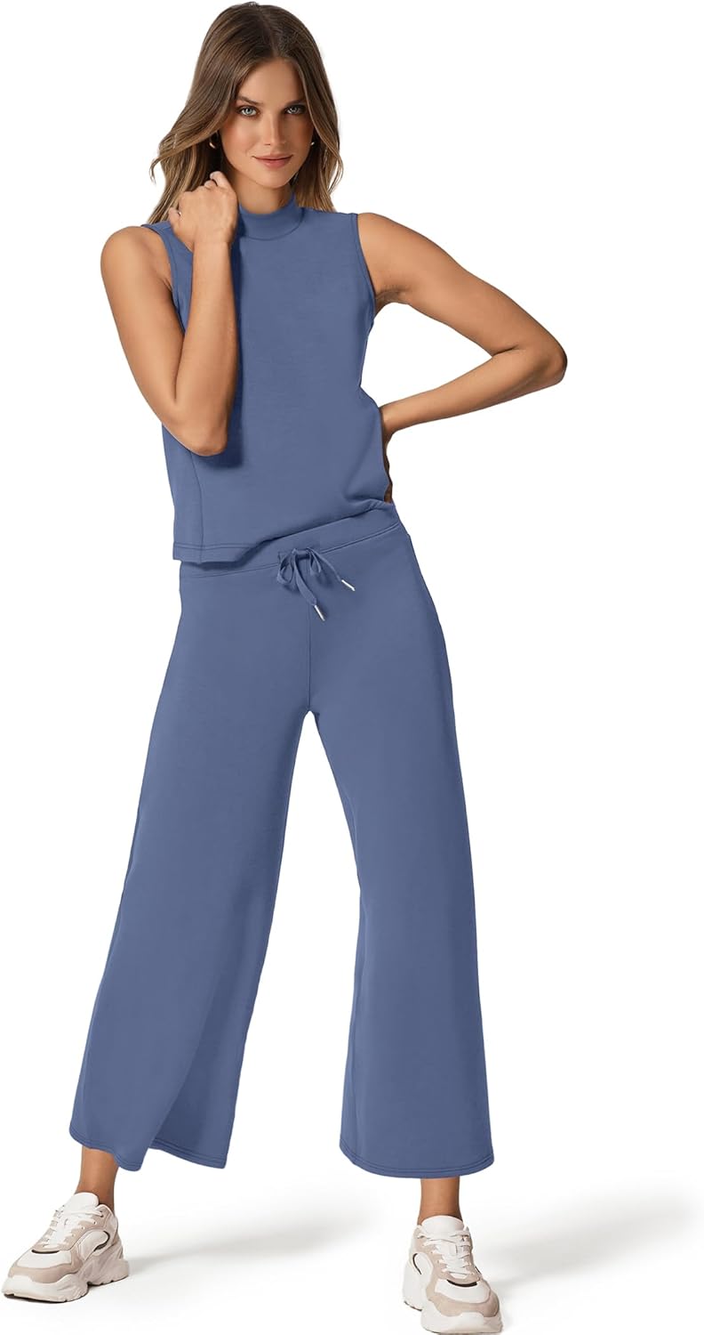 Bresha – Sleeveless Two-Piece Lounge Set for Women
