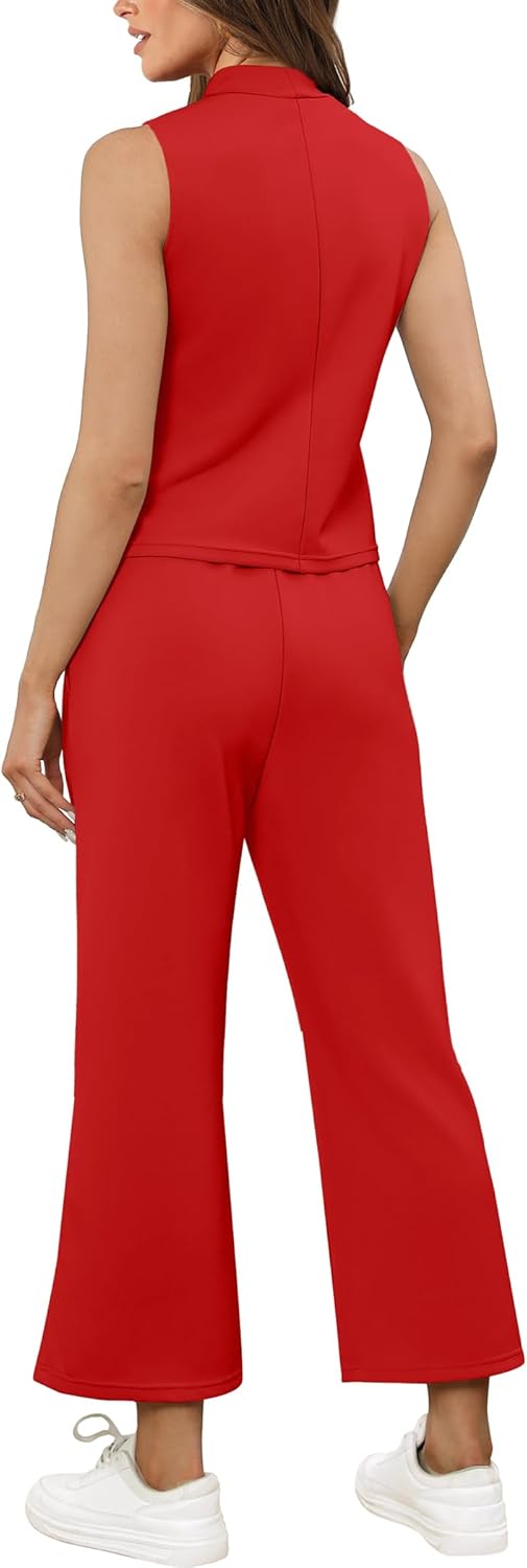 Bresha – Sleeveless Two-Piece Lounge Set for Women