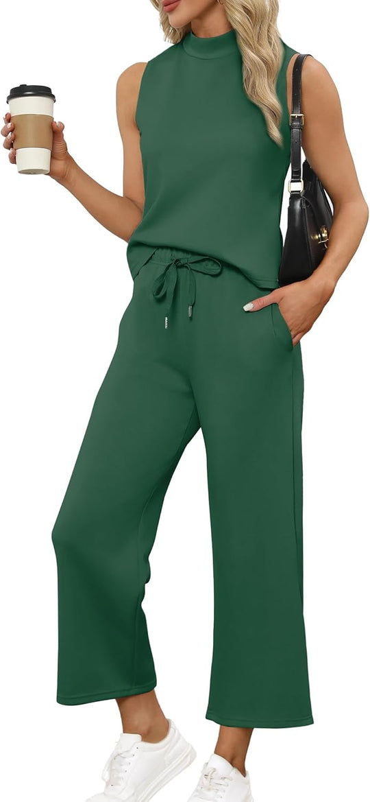 Bresha – Sleeveless Two-Piece Lounge Set for Women