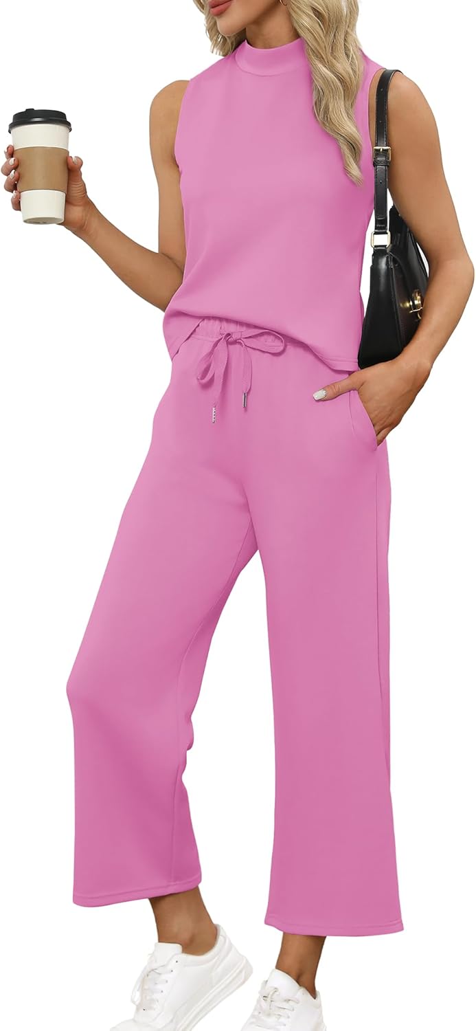Bresha – Sleeveless Two-Piece Lounge Set for Women
