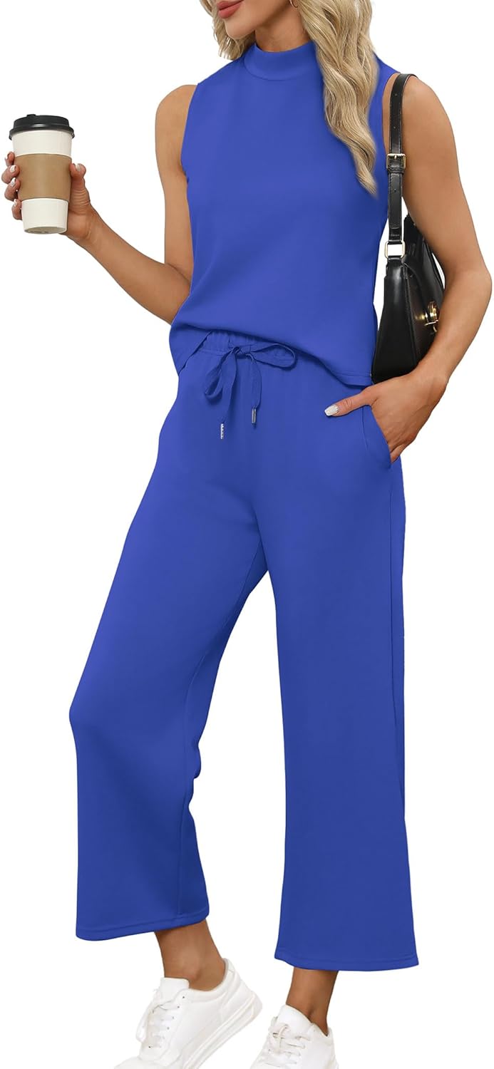 Bresha – Sleeveless Two-Piece Lounge Set for Women
