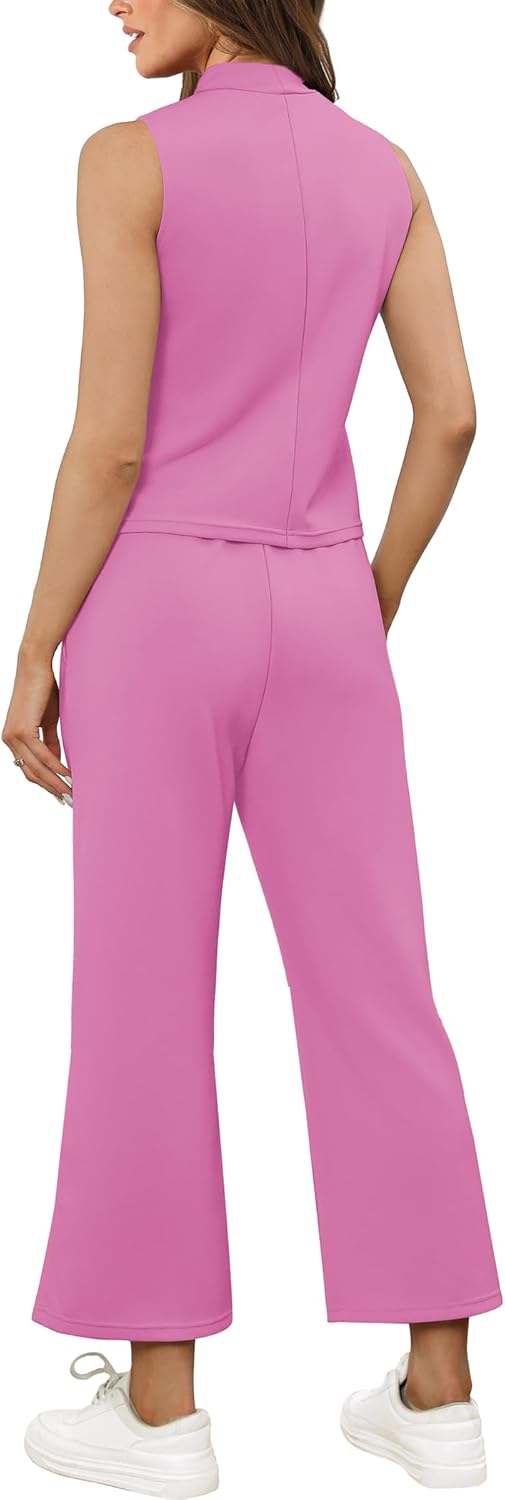 Bresha – Sleeveless Two-Piece Lounge Set for Women