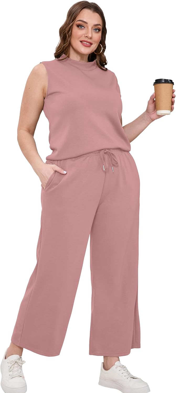 Bresha – Sleeveless Two-Piece Lounge Set for Women