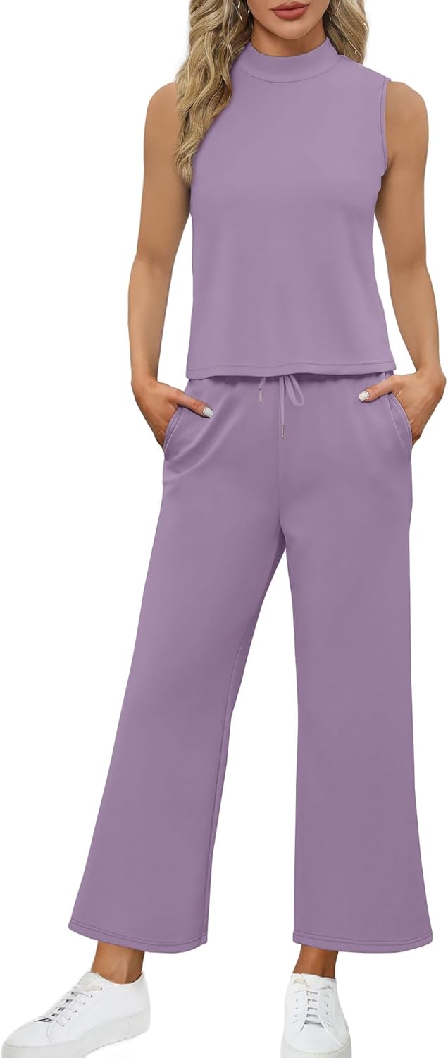 Bresha – Sleeveless Two-Piece Lounge Set for Women