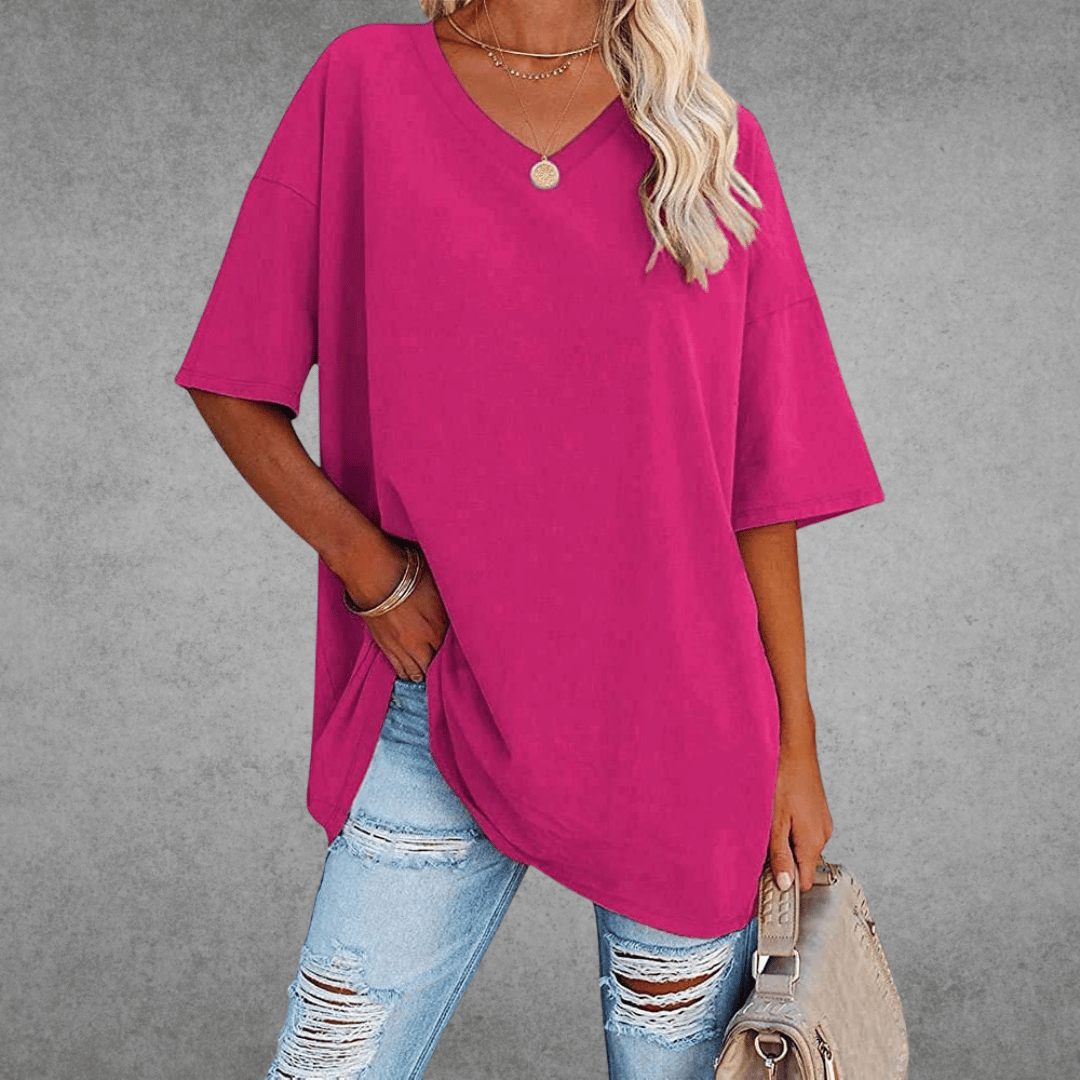 Kaylee – Relaxed Fit Everyday V-Neck Tee for Women
