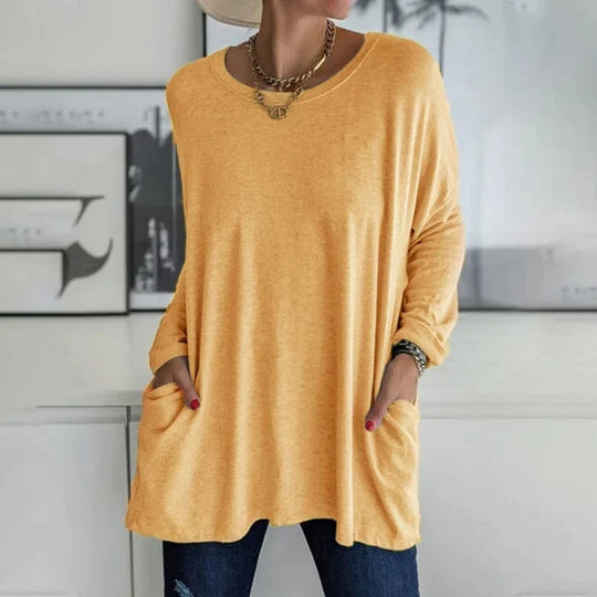 Phyllis – Casual Longline V-Neck Tunic for Women