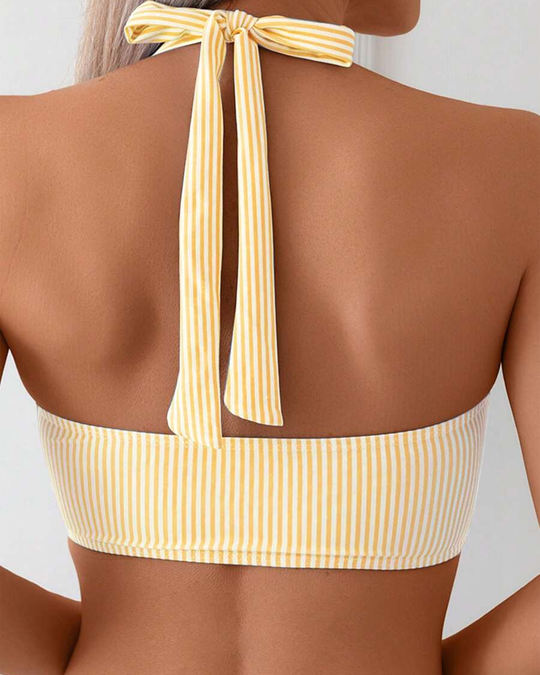 Varvara – Striped Halter Bikini for Woman