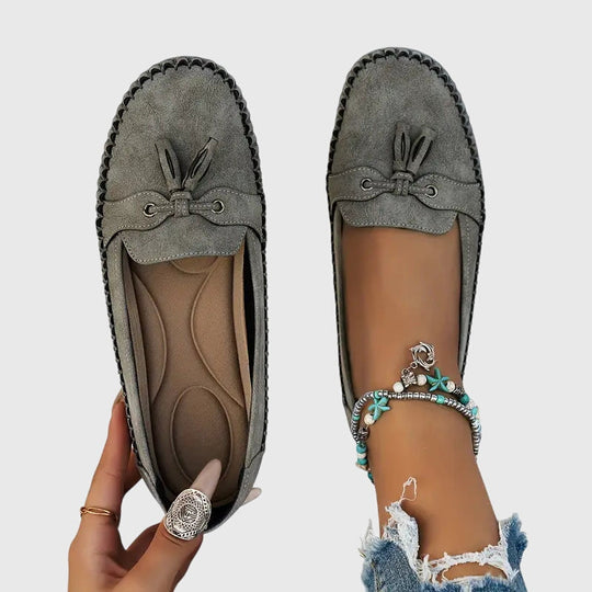 Morlina – Classic Suede Moccasin Loafers for Women