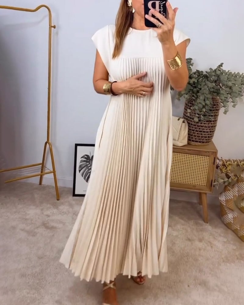 Morgan – Sleeveless Pleated Maxi Dress