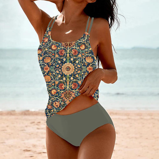 Zahara – Boho Halter Tankini Set for the Free Spirit