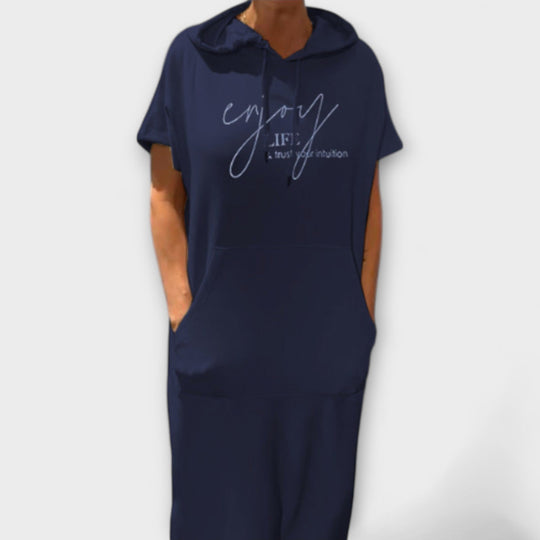 Daiselle – Casual Hooded Dress with Pockets