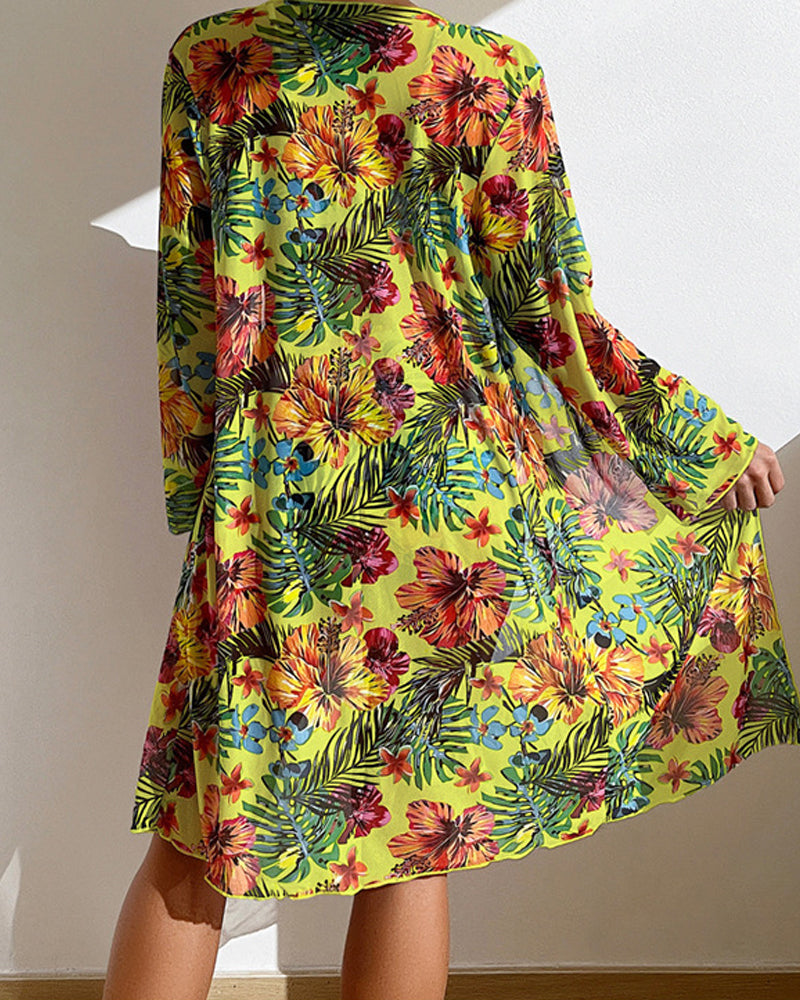 Kaija – Tropical 3-Piece Swimsuit & Cover-Up Set for Women