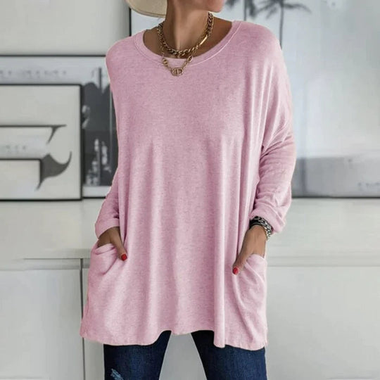 Phyllis – Casual Longline V-Neck Tunic for Women