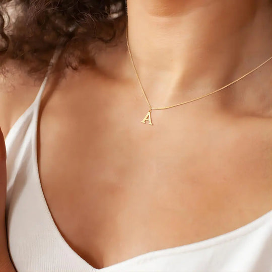 Alyssa – Gold Initial Pendant Necklace for Women