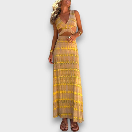 Iselda – Maxi Summer Dress with Cut-Out Design