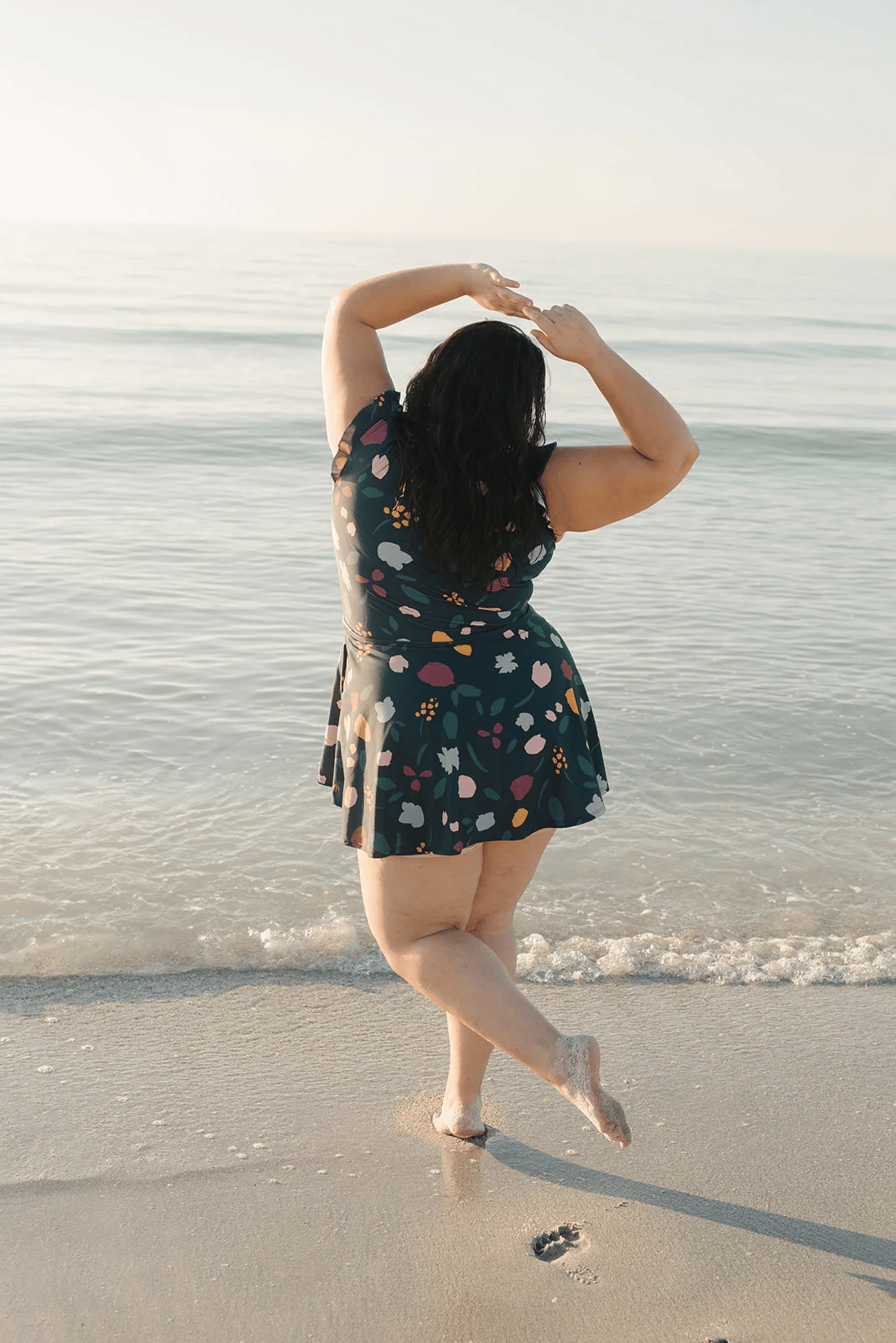 Lotta – Floral Wrap Ruffle Swim Romper
