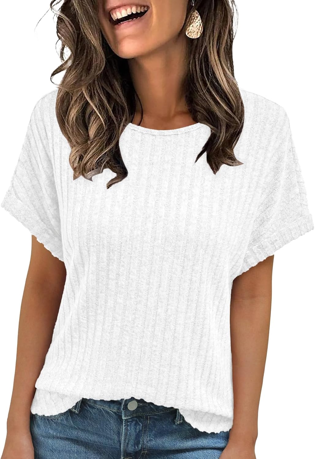 Jilly – Casual Knit Short Sleeve Top for Women