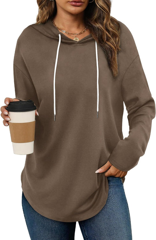 Addie – Plaid Hoodie Long-Sleeve Top for Women