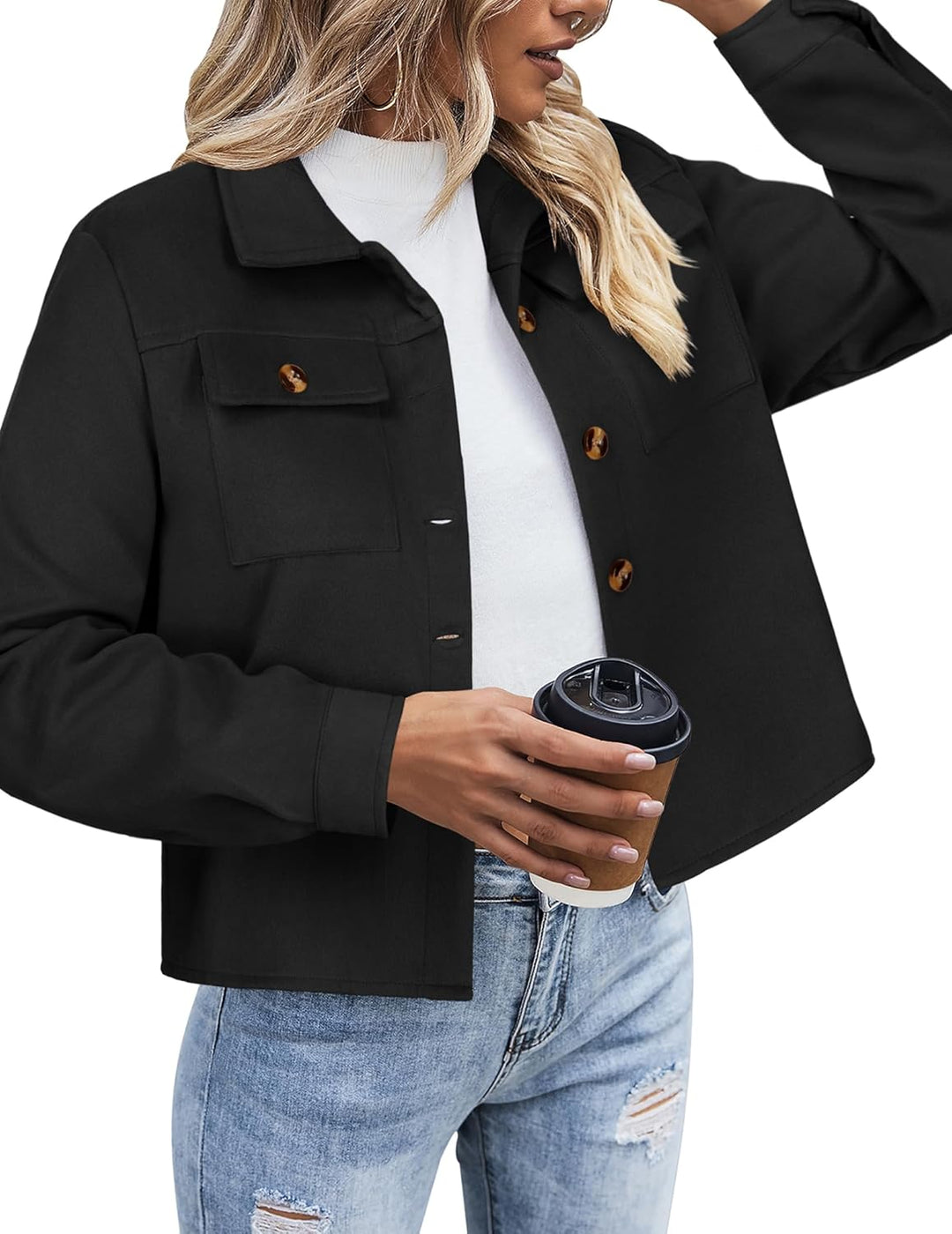 Danica – Plaid Button-Up Shacket for Women