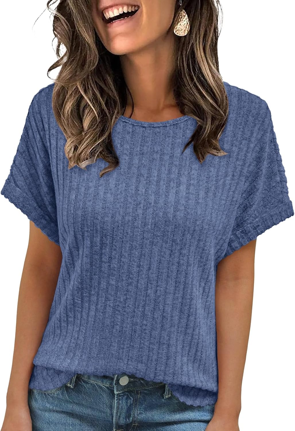 Jilly – Casual Knit Short Sleeve Top for Women