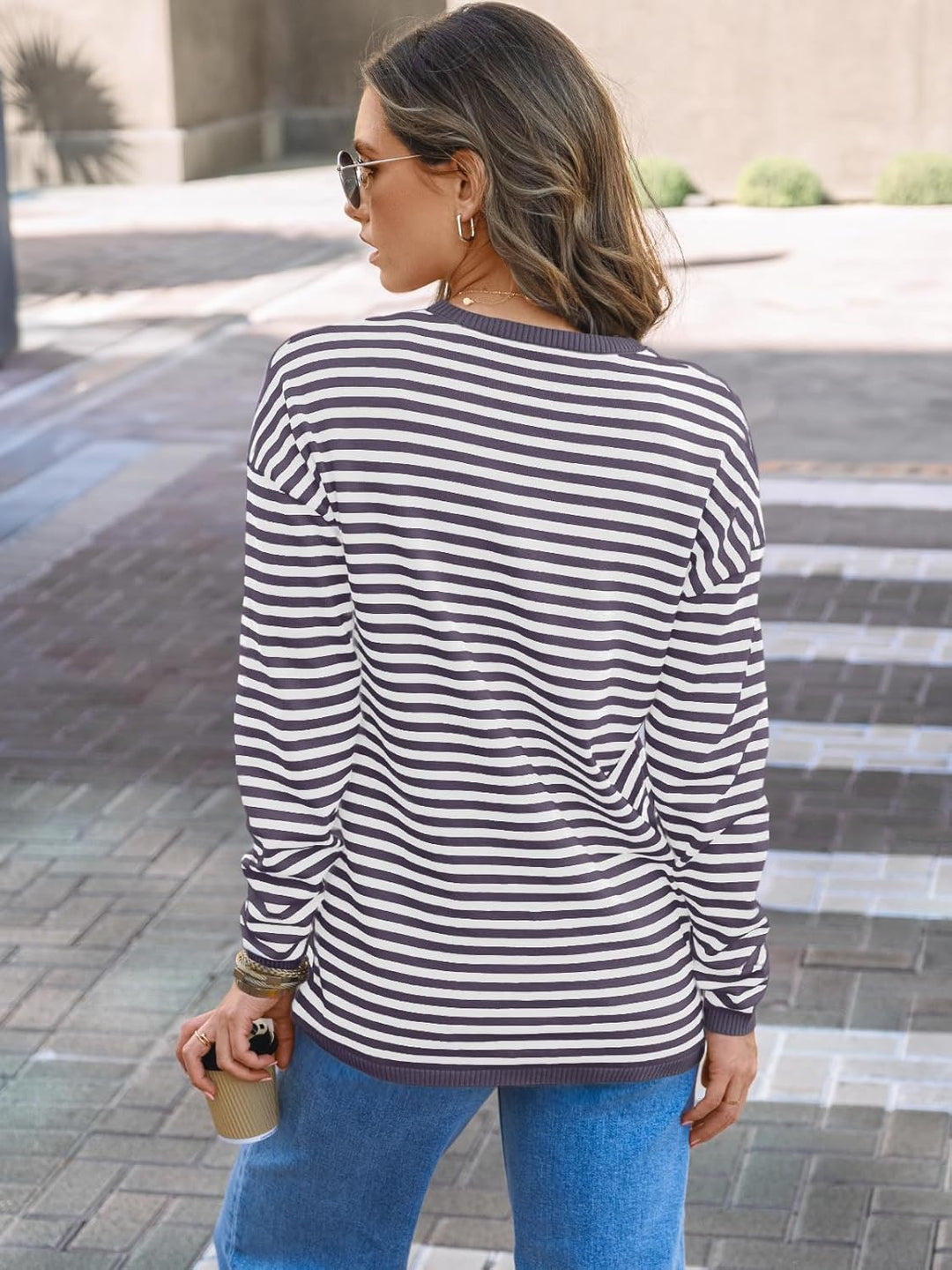 Cierra – Striped Long-Sleeve Casual Top for Women