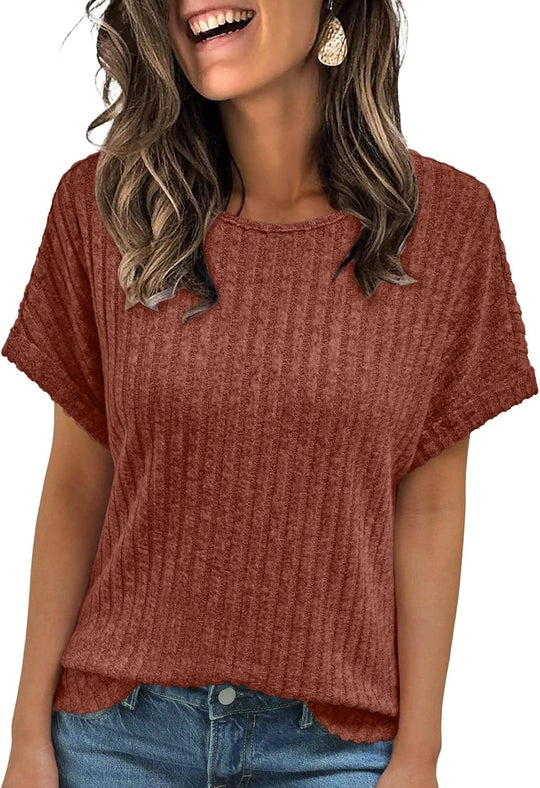 Jilly – Casual Knit Short Sleeve Top for Women