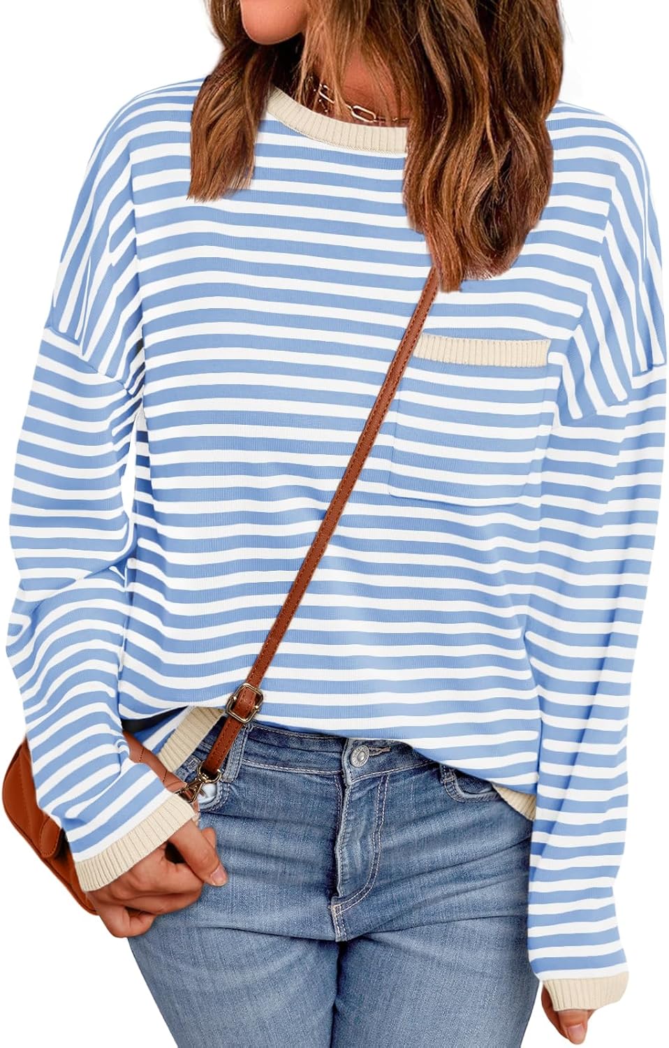 Cierra – Striped Long-Sleeve Casual Top for Women