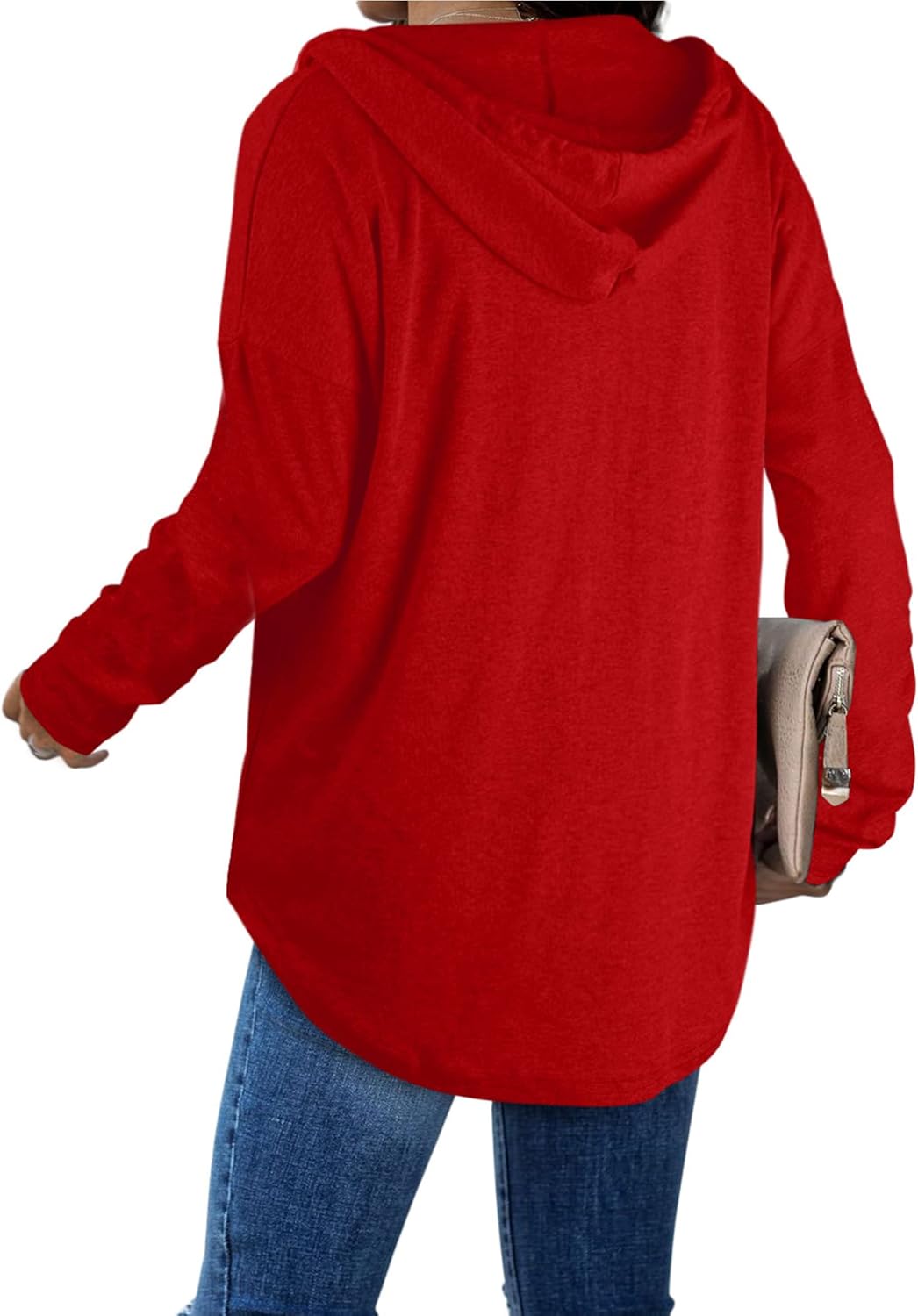 Addie – Plaid Hoodie Long-Sleeve Top for Women