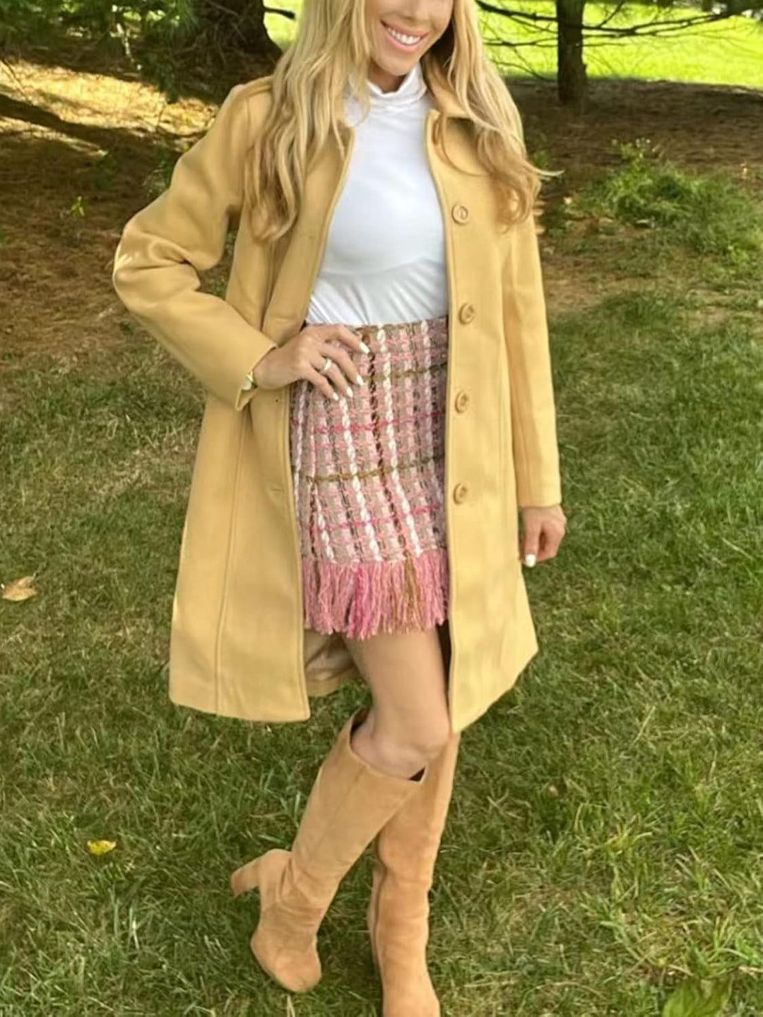 Miranda – Classic Long Wool-Blend Coat for Women