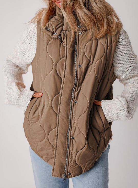 Aileen – Quilted Puffer Vest for Women