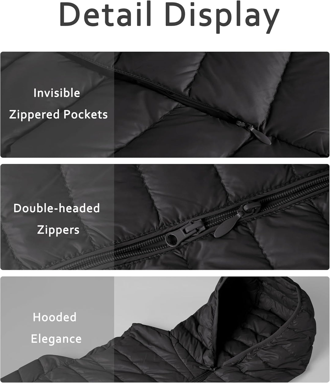 Jaimee – Long Hooded Down Puffer Vest for Women