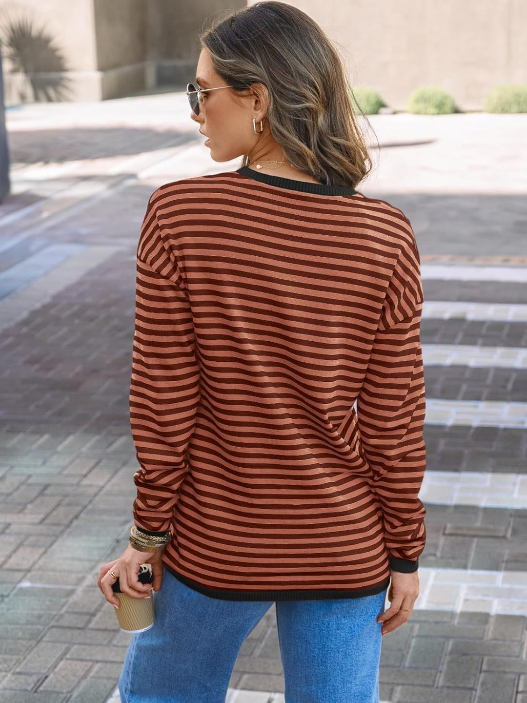 Cierra – Striped Long-Sleeve Casual Top for Women