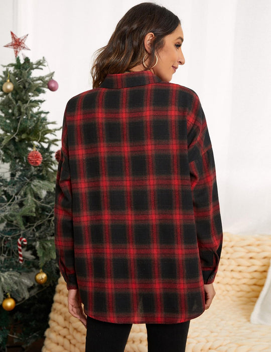 Taryn – Casual Plaid Button-Up Shirt for Women