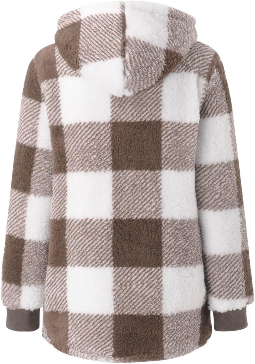 Charley – Plaid Hooded Sherpa Coat for Women