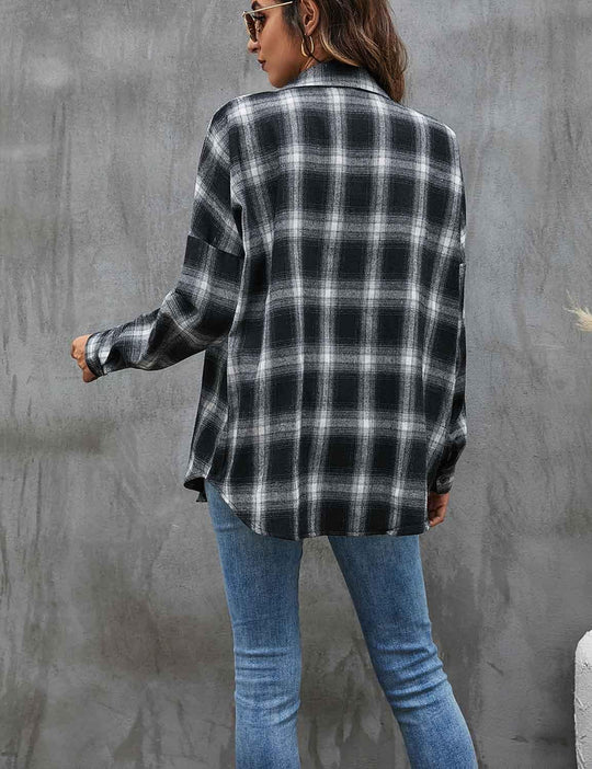 Taryn – Casual Plaid Button-Up Shirt for Women