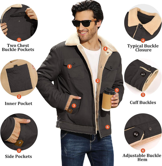 Hernan – Sherpa-Lined Winter Jacket for Men