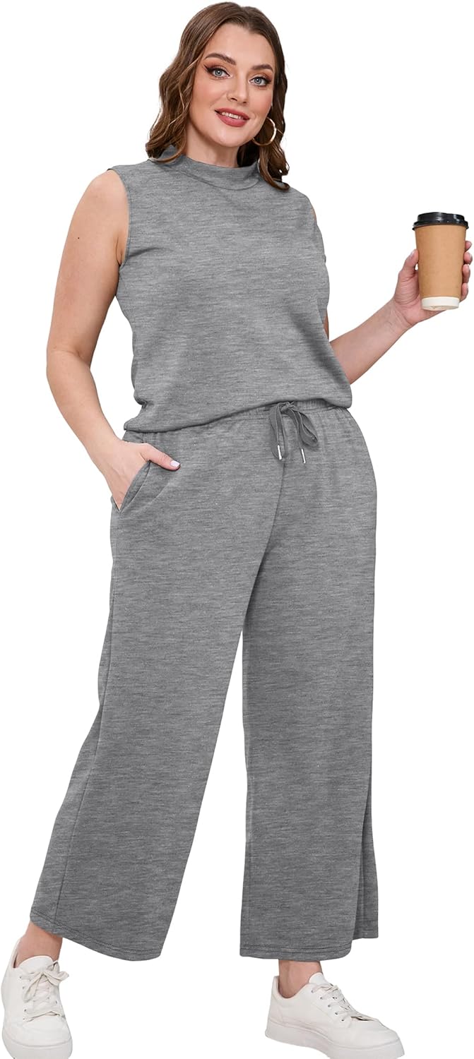 Bresha – Sleeveless Two-Piece Lounge Set for Women