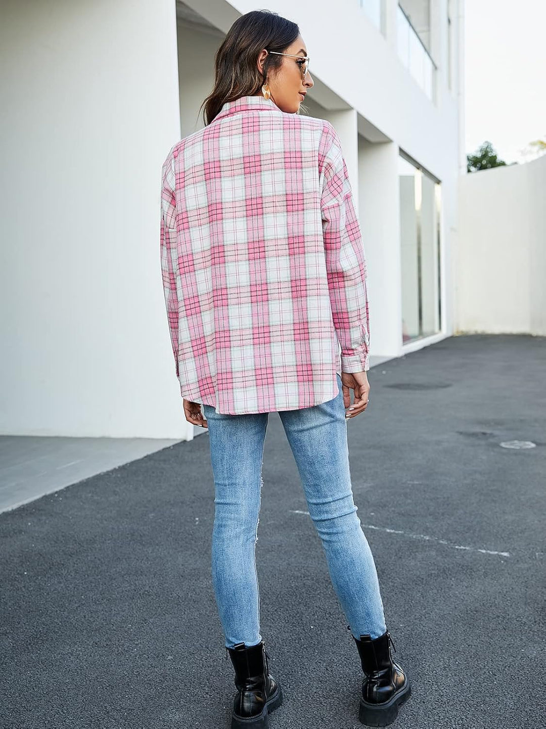 Taryn – Casual Plaid Button-Up Shirt for Women