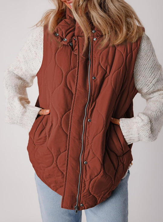 Aileen – Quilted Puffer Vest for Women
