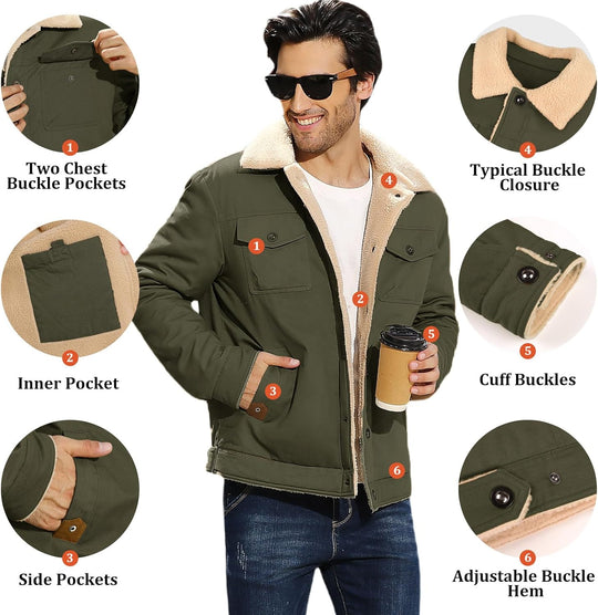 Hernan – Sherpa-Lined Winter Jacket for Men