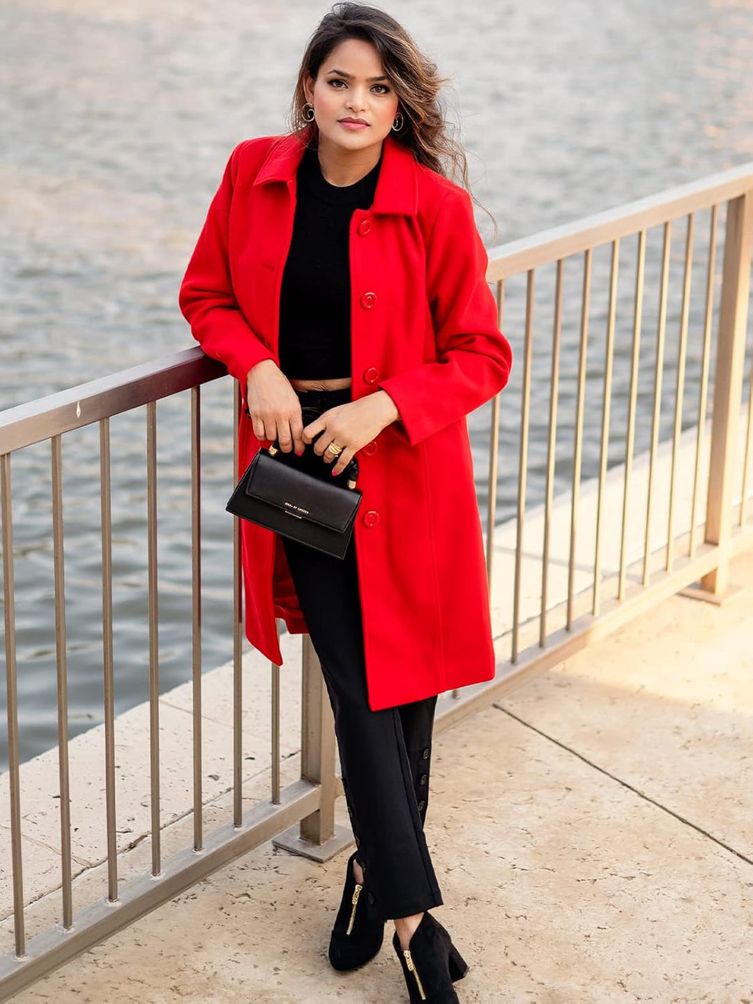 Miranda – Classic Long Wool-Blend Coat for Women