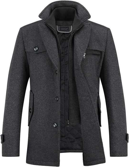 Donny – Wool-Blend Classic Overcoat for Men