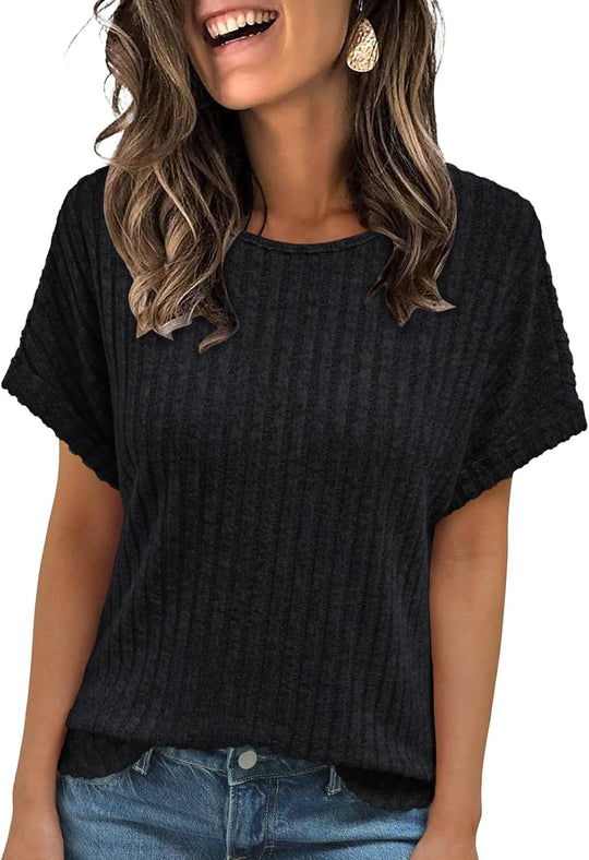 Jilly – Casual Knit Short Sleeve Top for Women