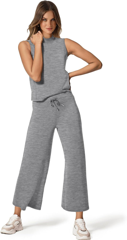 Bresha – Sleeveless Two-Piece Lounge Set for Women