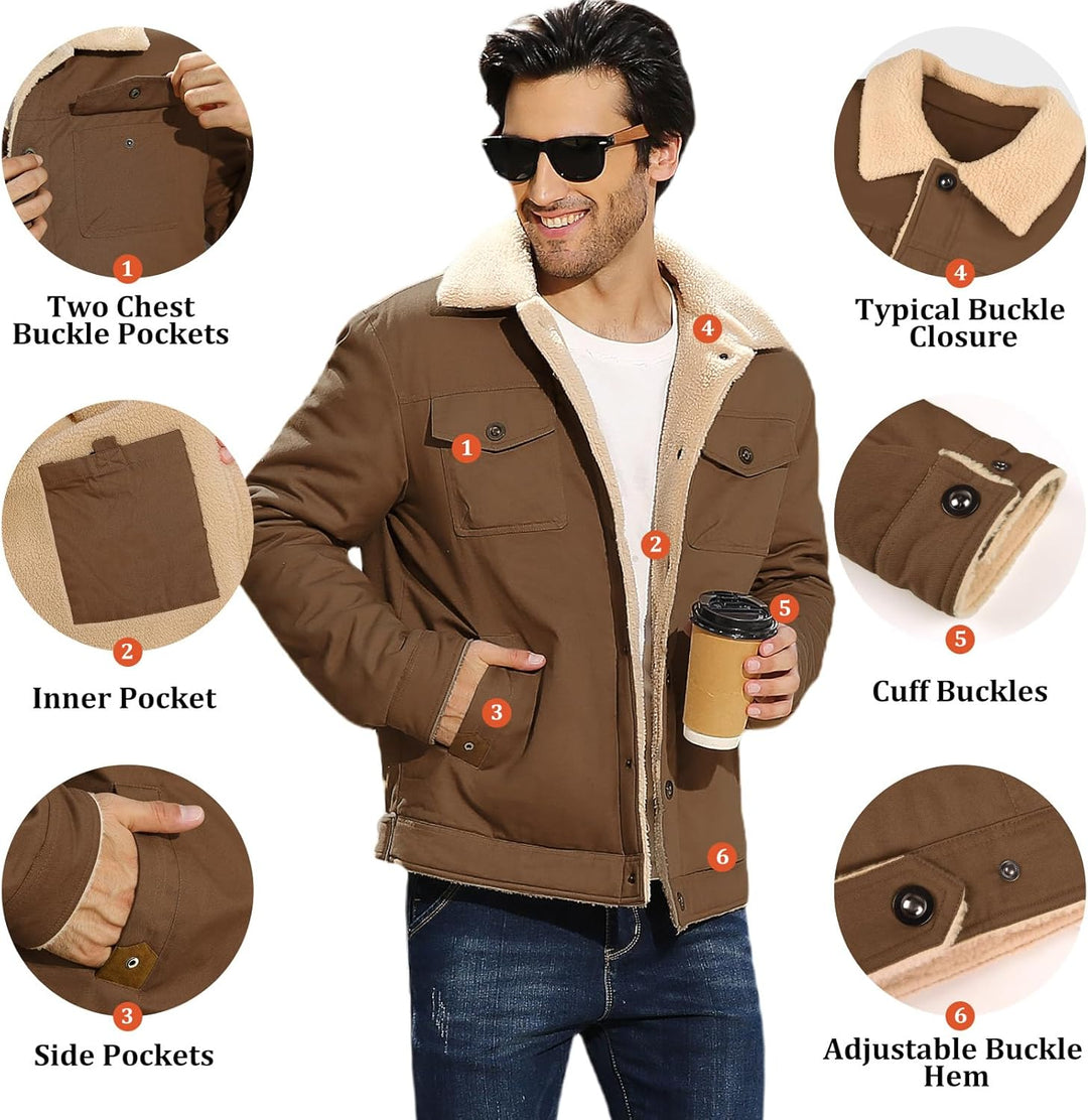 Hernan – Sherpa-Lined Winter Jacket for Men