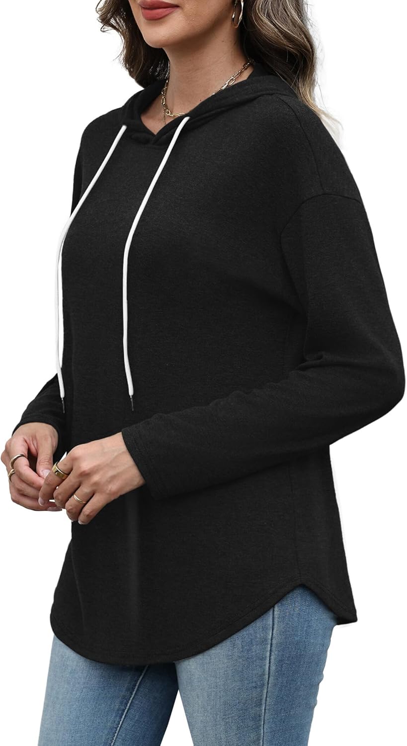 Addie – Plaid Hoodie Long-Sleeve Top for Women
