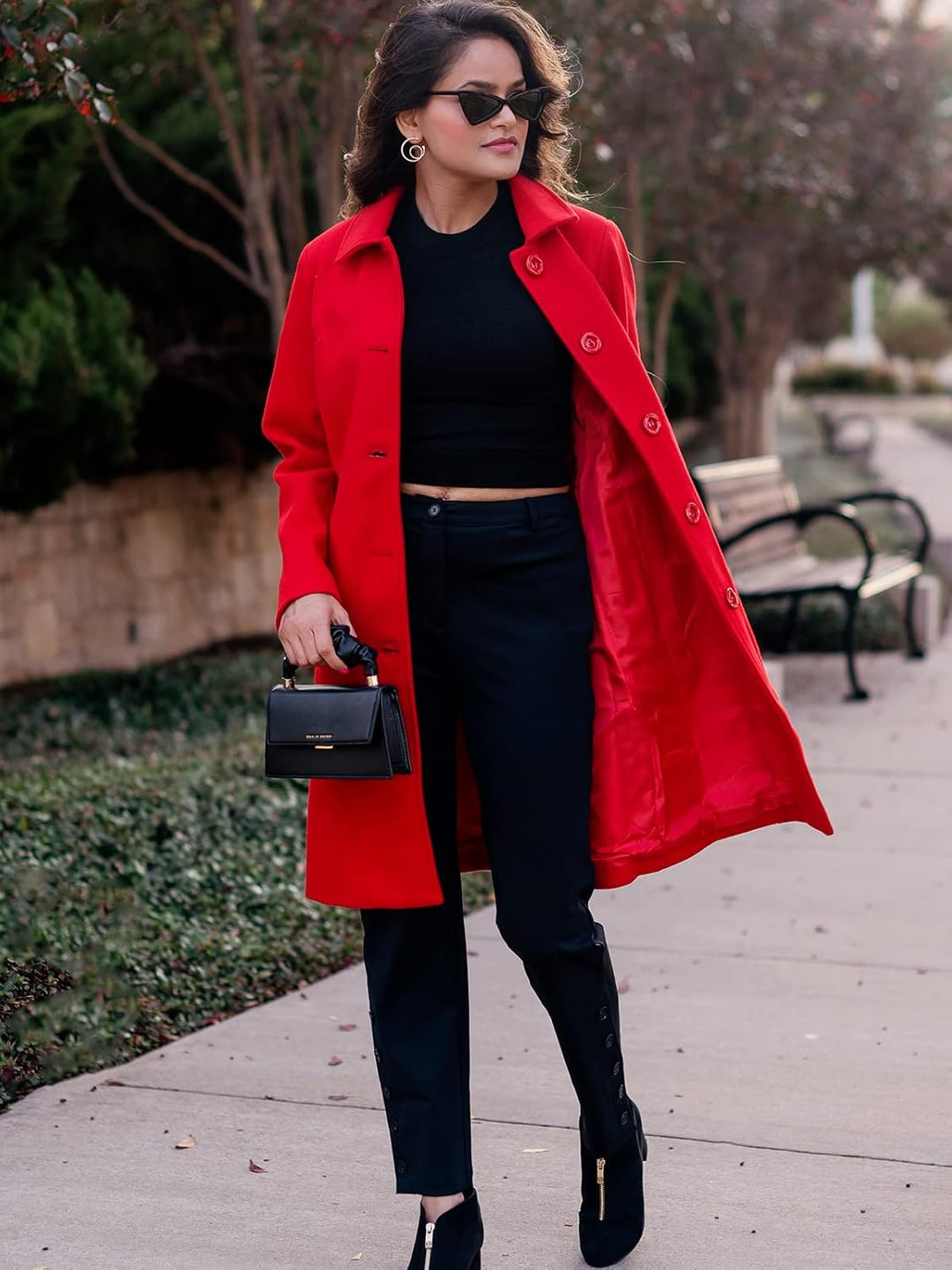 Miranda – Classic Long Wool-Blend Coat for Women