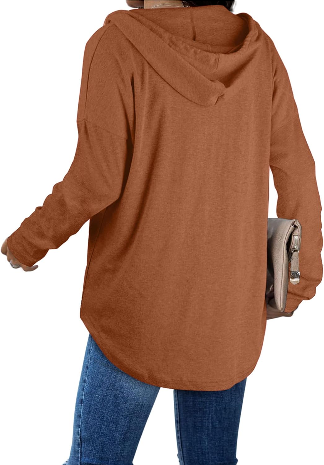 Addie – Plaid Hoodie Long-Sleeve Top for Women